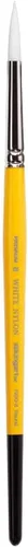 KINGART Premium Nylon blanco 7950-8 Gold Grip Round Artist Brushes, pelo de nylon sintético, acrílico y todos los medios, pintura facial, arte