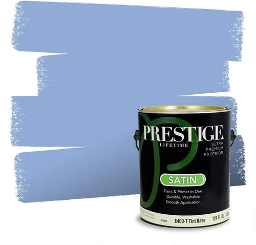 Miniatura 1412 de Pintura Exterior + imprimación PRESTIGE, todo-en-uno, 1 galón, acabado mate, color comparable al Valspar* Royal Gray* VS151-Gris real