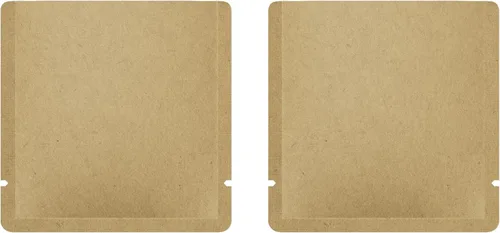 Miniatura 7 de 100 bolsas de papel kraft Mylar con parte inferior abierta plana con muescas de desgarro para kit de viaje de paquete de muestra