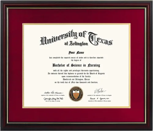 Miniatura 32 de GraduationMall Marco de diploma de certificado de 8.5 x 11, madera maciza y vidrio templado, acabado negro con ribete dorado