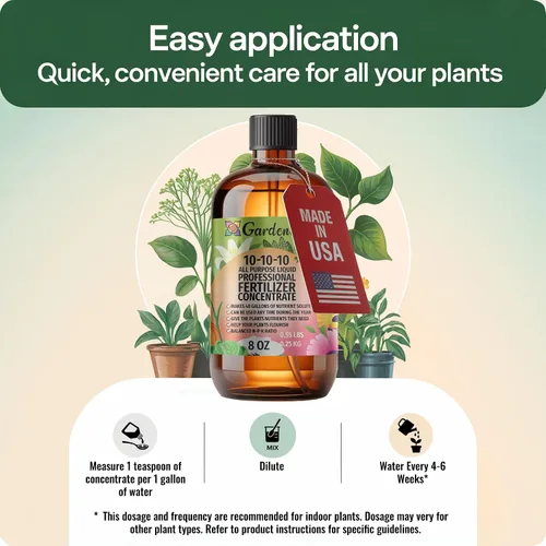 Miniatura 4 de Gardenera Alimento líquido multiusos prémium 10-10-10 para plantas, concentrado de fertilizante de jardín de grado profesional para césped, árboles