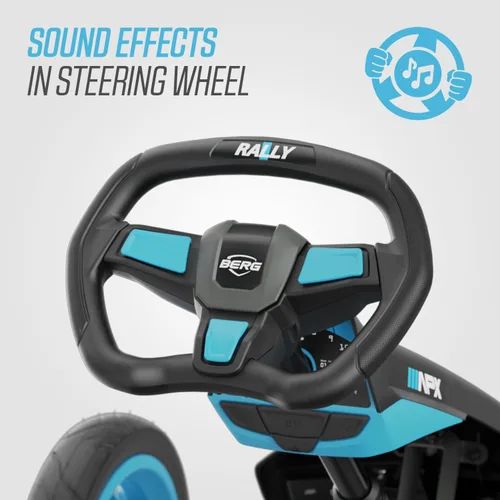 Miniatura 8 de BERG Pedal Kart Rally APX Azul Vehículo para Niños, Kart de Pedal con Asiento Ajustable, con Freno de Libre Accionamiento, Juguetes para Niños