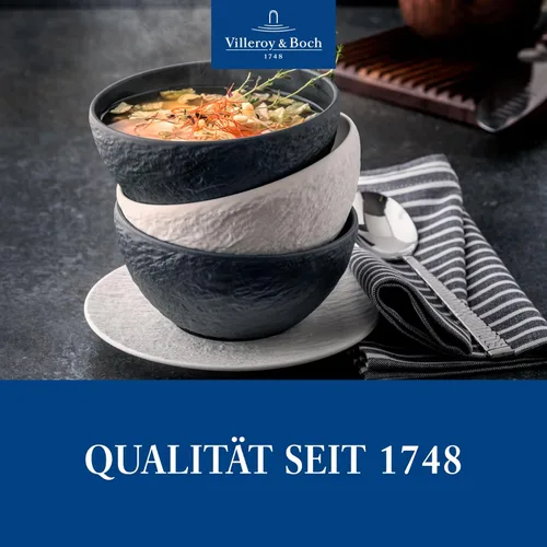 Miniatura 7 de Villeroy & Boch Manufacture Rock Rice Bowl, 14.5 oz, porcelana premium, fabricado en Alemania, negro mate
