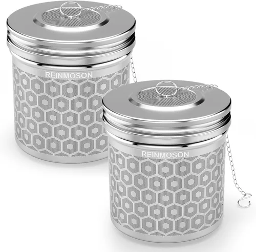 Miniatura 13 de Reinmoson Colador de Té Grande para Té Suelto y Especias para Cocina, Coladores de Malla Extra Fina, Colador de Té de Hojas Sueltas de Acero 1
