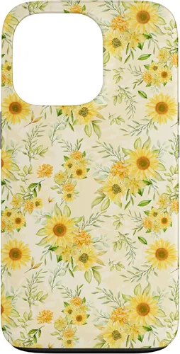 Miniatura 10 de Cute Sunflower Pattern Yellow Pastel Flower Case for iPhone 16
