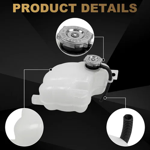 Miniatura 6 de Partsflow Tanque de depósito de refrigerante del radiador del motor delantero con tapa y tubo compatible con 2009-2010 Dodge Journey 3.5L