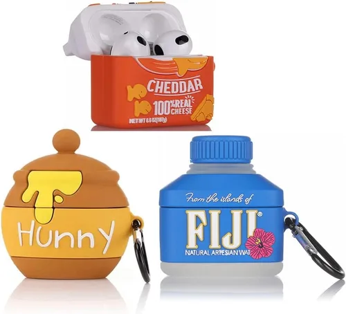 Miniatura 8 de Paquete de 3 fundas para Airpods de 3ª generación (2022), funda protectora de silicona Suublg Airpods 3 con bonito diseño divertido de piel