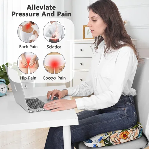 Miniatura 3 de Cojín ergonómico para aliviar el dolor de coxis, cojín de asiento de espuma viscoelástica para aliviar la presión, cojín de coxis para el dolor