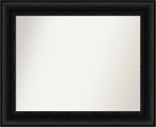 Miniatura 163 de Amanti Art Espejo personalizado, espejo de baño negro puente, espejo de pared o espejo de tocador de baño sobre el fregadero (26 x 26 pulgadas)