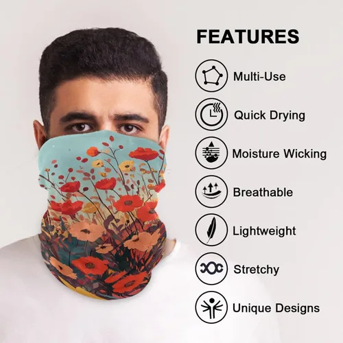 Miniatura 5 de Polaina para el cuello, bandana de enfriamiento, máscara facial, bufanda mágica para protección solar, hombres y mujeres, deportes al aire libre