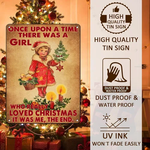 Miniatura 4 de Letreros de Navidad de Metal Vintage de Lata, May You Never to Too Grown Up to Search The Skies Christmas Eve 8x12 Pulgadas Arte Rústico de Pared