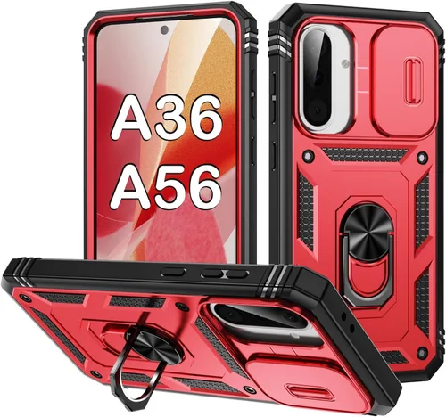 Miniatura 119 de PASNEW Funda para Samsung Galaxy A54, Soporte Metálico y Cubierta Deslizante para Cámara, Militar Multicapa Resistente de Cuerpo Completo a Prueba