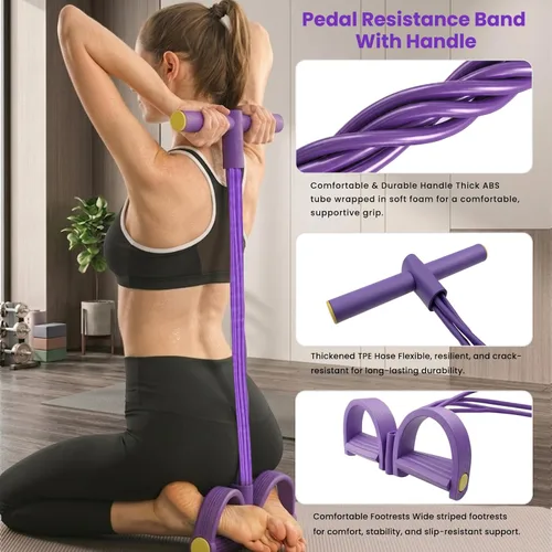 Miniatura 3 de Equipo de fitness Banda de resistencia Pedal Entrenador de ejercicio para entrenamiento de cuerpo completo y entrenamiento de fuerza en el gimnasio