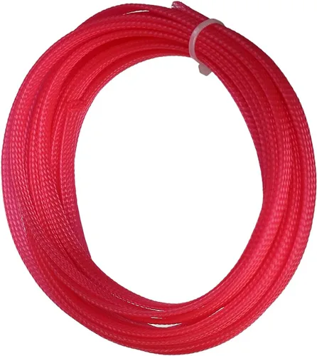 Miniatura 7 de Bettomshin 1 funda de organización de cables de 3.28 pies (3.3 ft), protector de cable rosa PET de 1/4 pulgadas de ancho, tubo de telar de alambre
