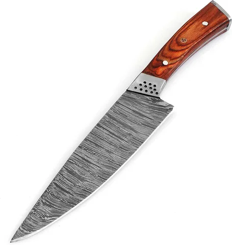Miniatura 7 de Armory Replicas Kiss the Cook Cuchillo de cocina culinario de espiga completa con acabado texturizado de acero al carbono
