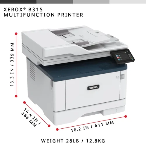 Miniatura 2 de Xerox B315DNI, todo en uno, láser, B&W, inalámbrico, RADF, carta, impresión, escaneo, copia, fax, certificado Energy Star, hasta 42PPM