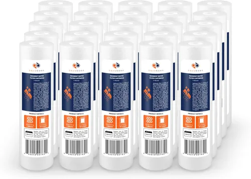 Miniatura 9 de Aquaboon cartucho de filtro de agua de sedimento ranurado, 10 pulgadas, para cualquier unidad estándar RO