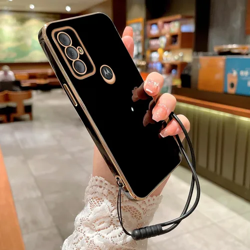Miniatura 5 de Funda para Moto g Pure para teléfono, Moto g Power 2022, funda Moto G Play 2023 para mujer, galvanoplastia, estética de lujo, moderna, bonita, Negro