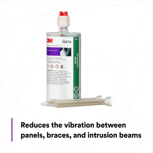 Miniatura 3 de 3M NVH Material amortiguador 04274, flexible, sin contracción, sin solvente, cartucho de 200 mL