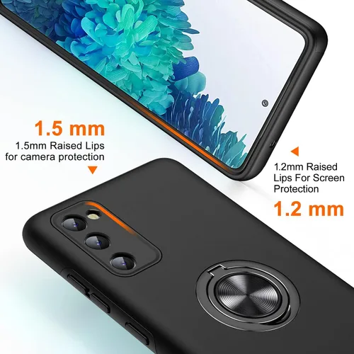 Miniatura 3 de JAME Funda para Samsung Galaxy S20 FE, funda Samsung S20 FE 5G con soporte giratorio, resistente a prueba de golpes, funda delgada para Galaxy S20