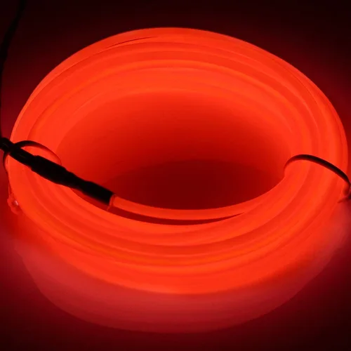 Miniatura 28 de JIGUOOR - Tira de luces de neón brillantes con cable EL y paquete de baterías, de 9.8 pies, 360 ° de iluminación, para bricolaje, festivales, Azul