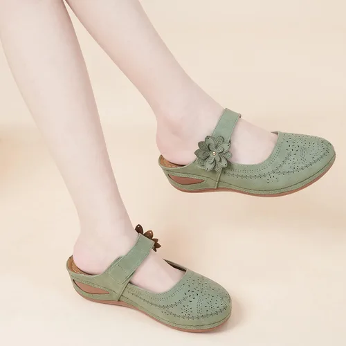 Miniatura 5 de Alicegana Sandalias elegantes de verano para mujer, con puntera cerrada, estilo casual, sin cordones, con gancho ajustable