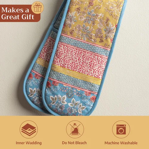 Miniatura 5 de Maison d' Hermine - Agarradera de 7 x 35 pulgadas, con bucle, 100 % algodón, resistente al calor, regalo, cocinar, hornear, parrilla, microondas