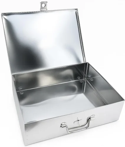 Miniatura 12 de Bin Buddy Caja de almacenamiento de acero para candado, diseño compacto de 7 x 4 x 2 pulgadas, ideal para almacenar joyas, reliquias, pasaportes