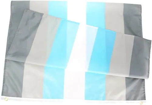 Miniatura 2 de FLAGLINK Bandera del orgullo Demiboy de 3 x 5 pies - Bandera de género LGBTQIA Demi Man