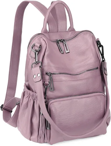 Miniatura 20 de Uromee Mochila de Viaje Monedero para Mujeres Cuero Vegano Damas Moda Borla Bolsa de Hombro Convertible, Grande, Mochilas Daypack