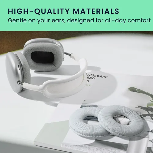 Miniatura 5 de kwmobile Almohadillas compatibles con Sony MDR-ZX110 / MDR-ZX310 - 2 x repuesto para auriculares, color blanco