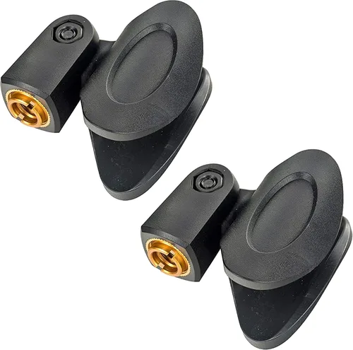 5 Core Microphone Mic Clip Holder for Mic Stand Universal Adjustable with 5/8" Male to 3/8" Female Screw Adapter Suitable for Handheld Microphones -