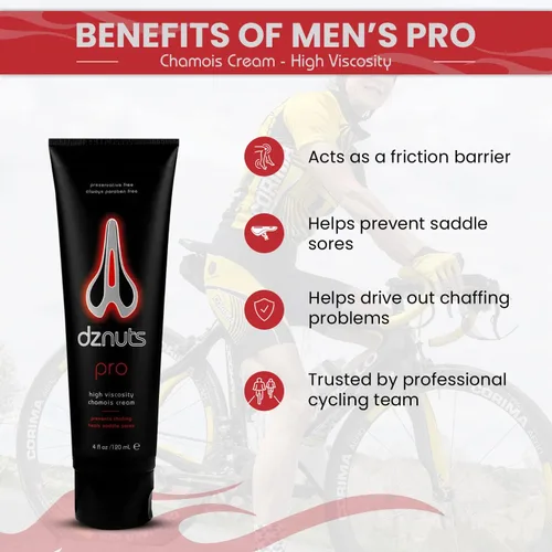 Miniatura 4 de dznuts Men's Pro Chamois Cream, Anti -Chafing Cream for Saddle Sores, Chafing, Rubbing, Inner Thighs Friction for Cyclists, Runners, Triathletes