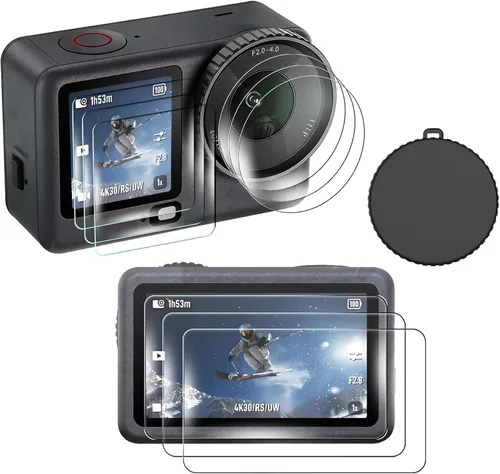 Miniatura 10 de Protector de pantalla de lente para DJI Osmo Action 6, accesorios con kit de instalación de alineación automática (paquete de 3), protector