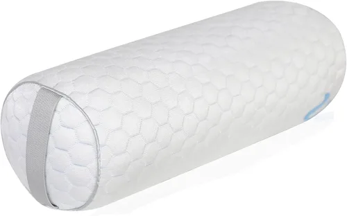 Kingnex Almohada ajustable de firmeza para soporte debajo de la rodilla o entre piernas para personas que duermen de lado, cilindro de látex