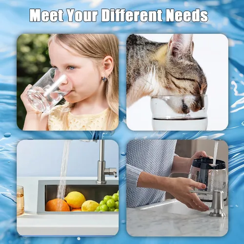 Miniatura 9 de Vortopt Filtro de grifo, certificado NSF, sistema de purificación de agua de alta eficiencia de 400 galones, eliminación rápida del 99% de cloro