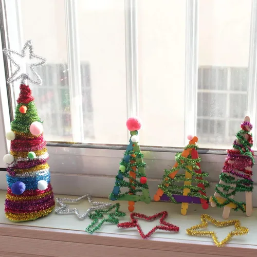 Miniatura 8 de Pipe Cleaners Craft - Tallos de felpilla para manualidades, 100 unidades, limpiadores de felpilla para niños, palos peludos para manualidades