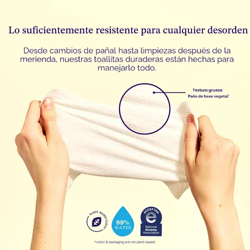 Miniatura 4 de Hello Bello Toallitas premium, diseñadas para pieles sensibles con extractos de manzanilla y aloe, Rosy Posy