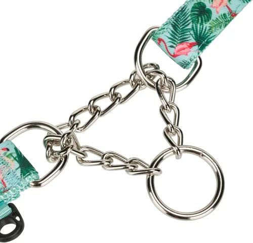 Miniatura 5 de Martingale - Collar para perro con cadena de acero y hebilla de liberación rápida, ajustable, floral, sin tirones, collares de entrenamiento Flamenco