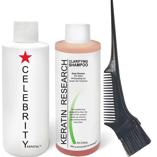 CELEBRITY KERATIN Tratamiento Capilar Acondicionamiento Alisado Proteínas de Queratina Aminoácidos Aceite de ricino de Argán Reparación Dañado Color