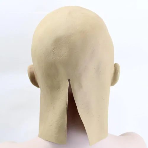 Miniatura 6 de Máscara realista de anciano antiarrugas, máscara humana para Halloween, piel espeluznante, disfraz de fiesta, máscara de látex de cabeza completa