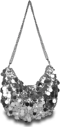 Miniatura 6 de Bolso de noche con lentejuelas brillantes para mujer, bandolera y bandolera para fiesta, graduación, boda