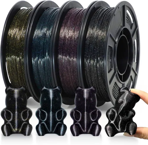 Miniatura 13 de Yousu Filamento de TPU 1.75mm, Filamento Flexible TPU95A, Filamento Suave para Impresora 3D, Filamento de Impresión 3D TPU Negro, Carrete de 1kg