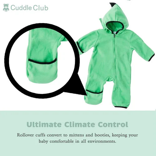 Miniatura 3 de Enterizo de vellón Bunting para bebé rómper con capucha para niño de una sola pieza ropa de exterior chaqueta
