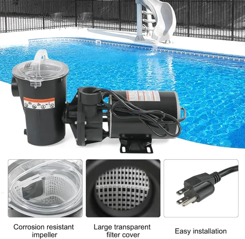 Miniatura 4 de Bombas de piscina sobre el suelo 1.0 motor HP W3SP1580 Power Flo LX Bomba de piscinas de una sola velocidad 115V, 11.2A, 60HZ, 3450RPM para piscina