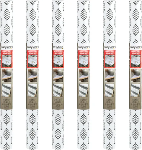 Miniatura 17 de EasyLiner - Revestimiento adhesivo para estantes para armarios y armarios, papel autoadhesivo fácil de instalar, cortar para ajustar, forro de cajón