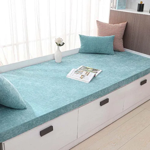 Miniatura 3 de YURRO Cojín cómodo para banco de ventana con lazos, 1/2/3 pulgadas de grosor, almohadillas personalizadas para muebles de jardín, patio, comedor