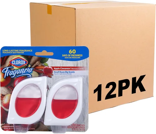 Miniatura 13 de Clorox Fraganzia - Ambientador para habitaciones pequeñas, manzana y canela, despegar y colocar, sin enchufe, sin batería, para armarios