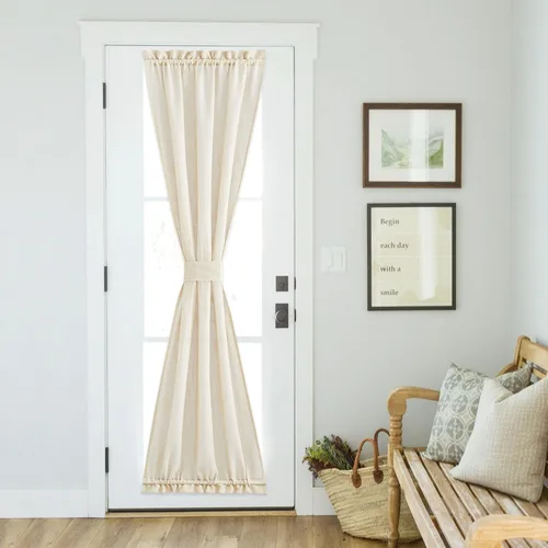 Miniatura 23 de NICETOWN - Cortinas transparentes para puerta de ventana, tratamiento de ventana lateral para puertas estrechas de vidrio/cocina/puerta delantera