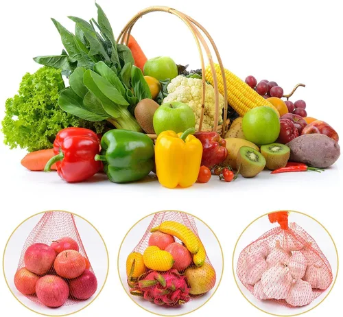 Miniatura 6 de Hamaca de melón redes de sandía, 18 pulgadas, 100 piezas de red de sandía resistente para jardín, red de melón para enrejado vertical cultivo